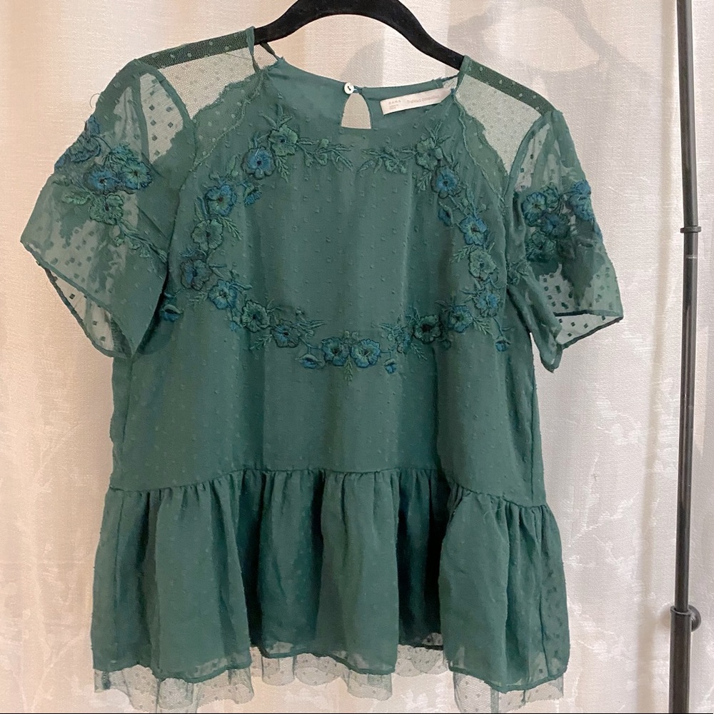 Floral Boxy Peplum Top